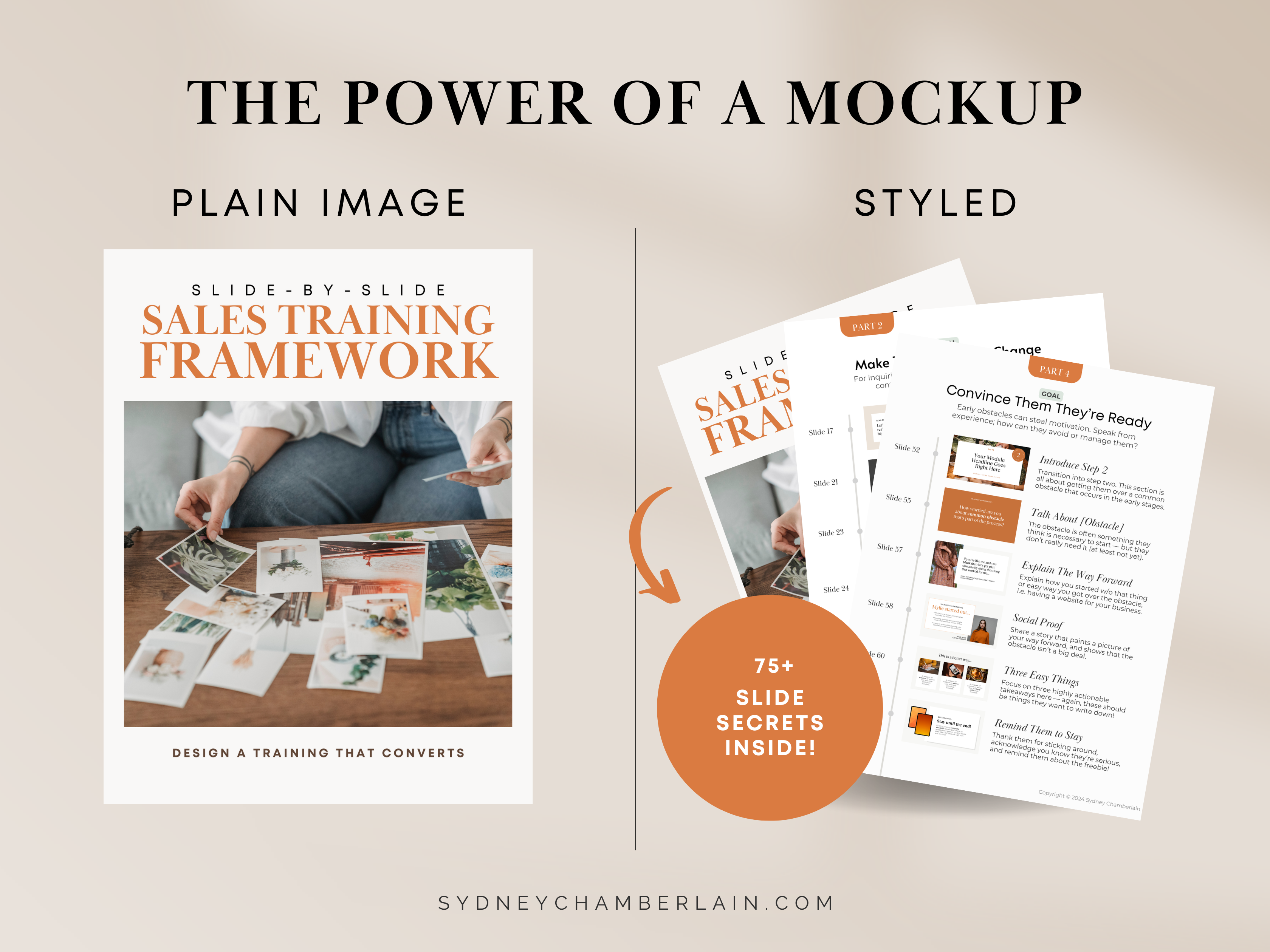 An example showing the power of using mockups for your digital products and freebies.